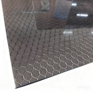 Hexagon Honeycomb Carbon Fiber Plates glossy 1.5mm 2mm , 3mm