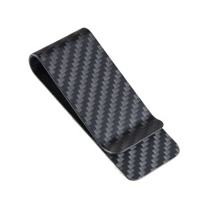 Luxury 3k twill plain weave matte surface carbon fiber wallet money clip