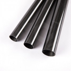 Carbon round tubes 3k Plain glossy OD 6-200mm length 1500mm