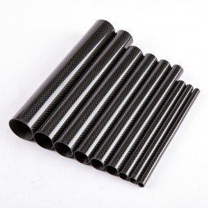 3K Plain Glossy Surface Roll Nannade Carbon Fiber Tube
