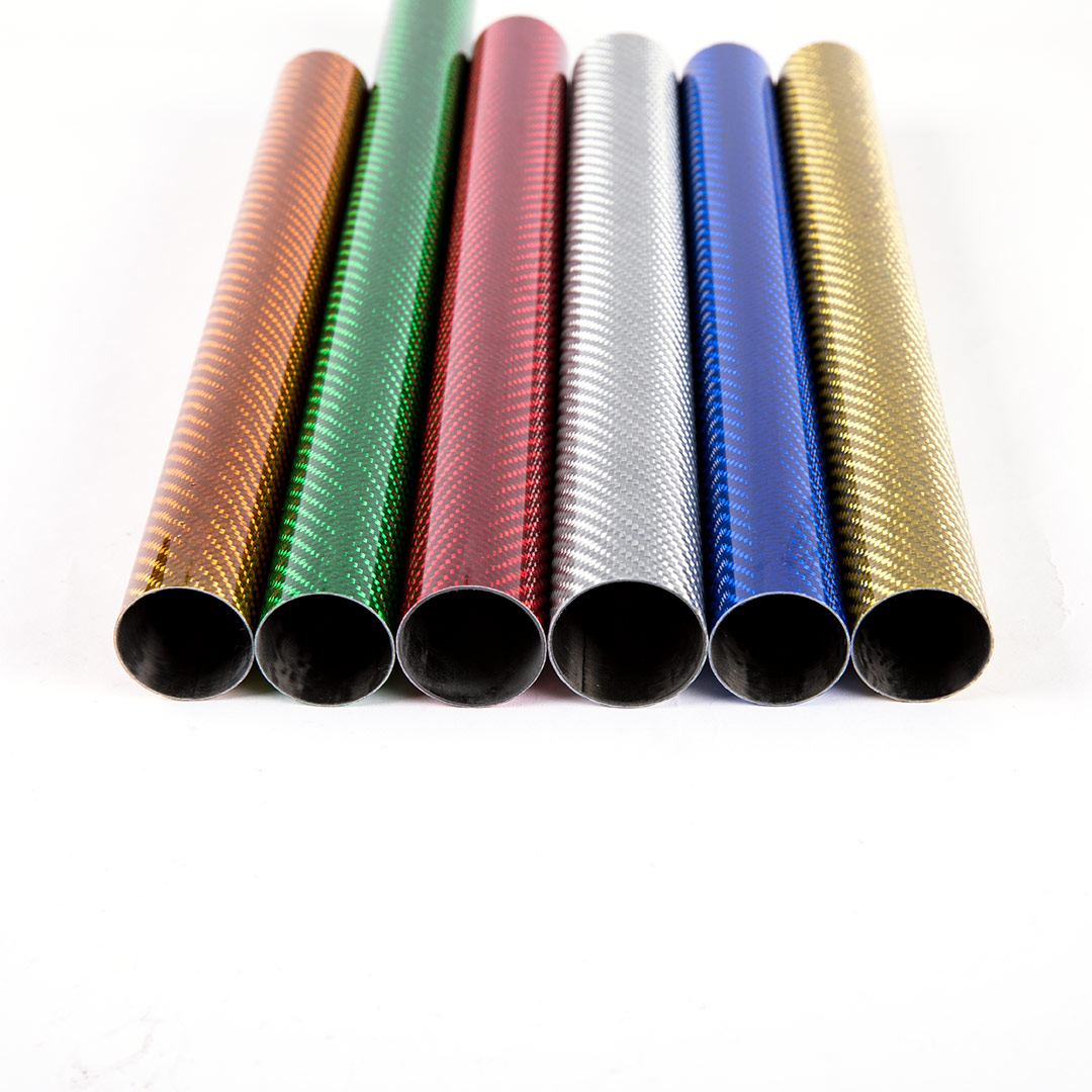 Gold Green red blue sivler color Carbon Fiber Tubes Pipes OD 630mm