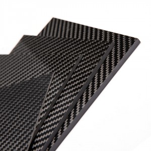 Twill glossy carbon fiber plate