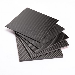 High quality 3k 100% twill plain woven small/ large size carbon fiber board