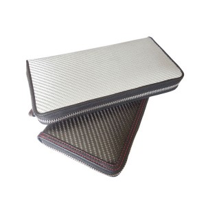 China wholesale Perforated Carbon Sheet - Zipper Carbon Wallet – XieChuang