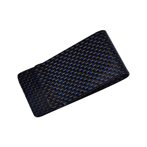 Fixed Competitive Price 14mm Carbon Fiber Tubes - Carbon Fiber Money Clip With Blue Silk – XieChuang detail pictures