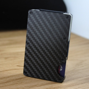 Men Carbon Fiber RFID Blocking Slim Wallet credit card holder money clip