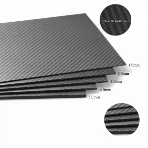 RJXHOBBY high strength 100% real 3k cfrp composite carbon fiber sheet/board/plates