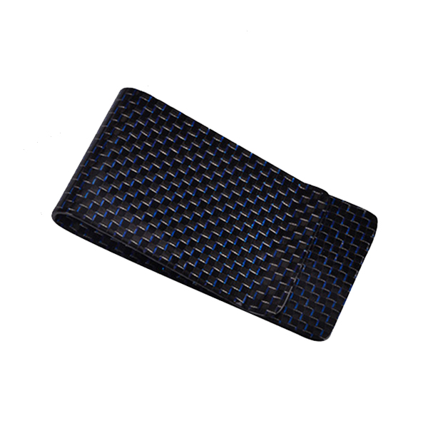 Reasonable price Plain Weave Tube - Carbon Fiber Money Clip With Blue Silk – XieChuang