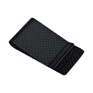Big discounting Hot Water Heater Pipe - Carbon Fiber Money Clip With Green Silk – XieChuang
