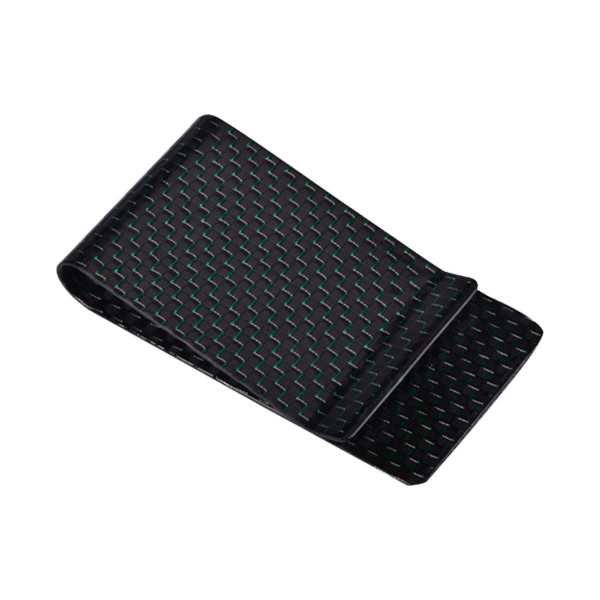 2018 Good Quality Factory Price Carbon Tube - Carbon Fiber Money Clip With Green Silk – XieChuang