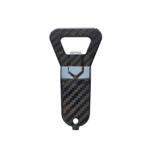 New design carbon fiber bottle opener with metal element