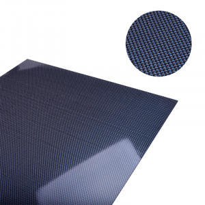Big Discount Carbon Fiber Uav Frame Plate - Carbon Fiber Plate With Blue Silk – XieChuang
