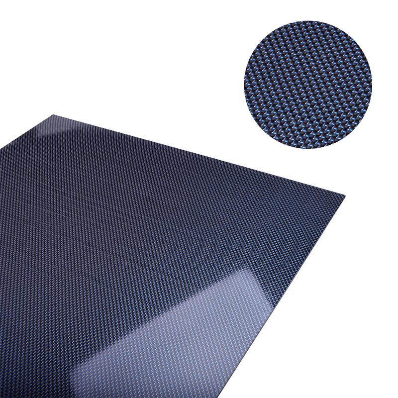 2018 High quality Plain Carbon Fiber Sheet - Carbon Fiber Plate With Blue Silk – XieChuang