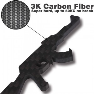 Carbon fiber bottle opener keychain individual designers geometry