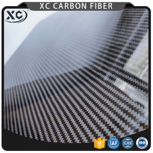 Twill glossy carbon fiber plate