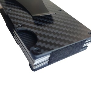 High quality Light weight 100% 3k carbon fiber credit card holder