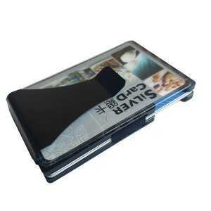 Carbon money clip wallet aluminum credit card