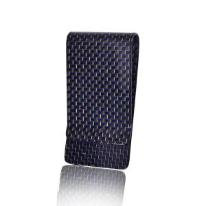 carbon fiber money clip credit card holder plain weave