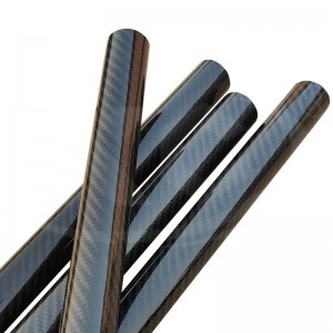 Carbon fiber round tubes 3k Twill Glossy OD 6-200mm length 1500mm