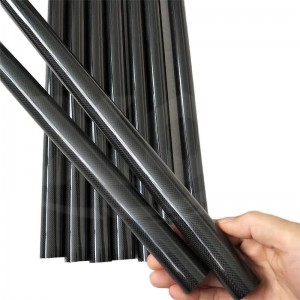 Carbon round tubes 3k Plain glossy OD 6-200mm length 1500mm