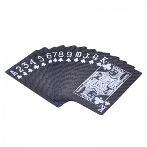 playing poker cards made from carbon fiber with printing
