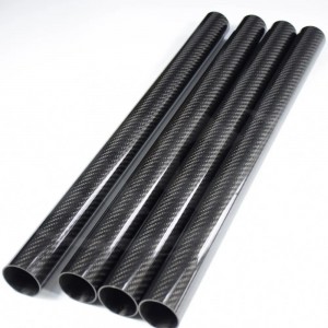 Carbon tubes Glo 3K Twill glossy OD 6-200mm length 1500mm