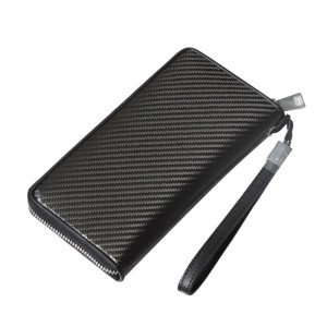 Factory Directly supply Slim Credit Card Holder - Zipper Carbon Wallet – XieChuang